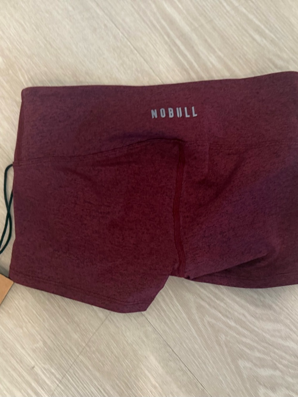 NOBULL Maroon High-Rise Bike Shorts - Picture 2 of 4